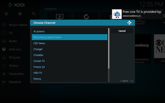 Screen Shot 2018 03 06 at 12.55.06 PM - Free Live TV for Kodi: Live TV Channels Directly from Verified Sources
