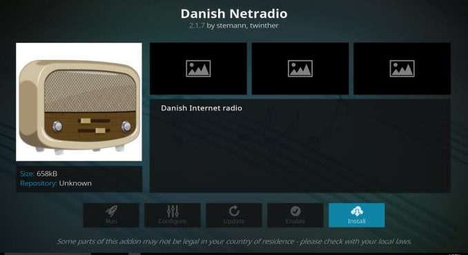 Danish Netradio Addon Guide