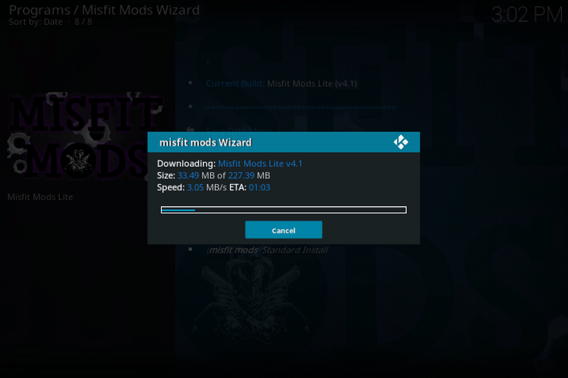 misfit mods lite kodi build download