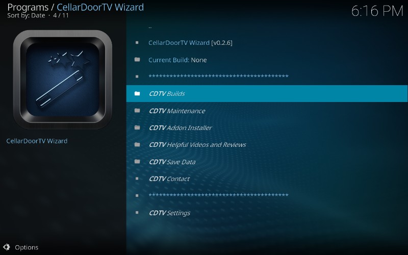 cellardoor tv builds