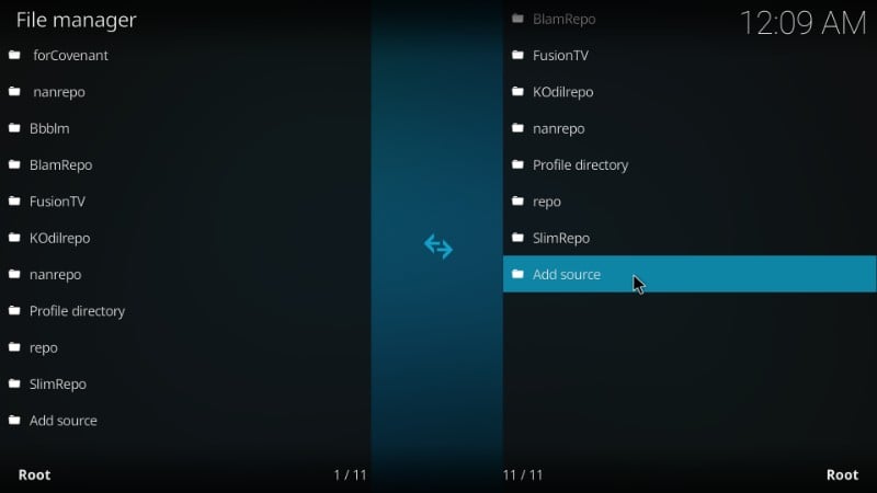 add source on kodi