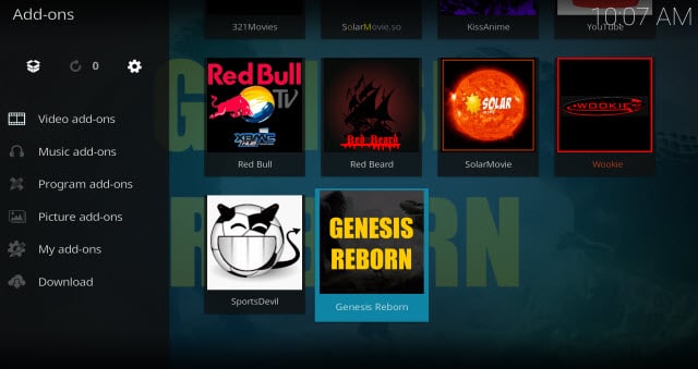 Genesis Reborn Addon Guide - Kodi Reviews