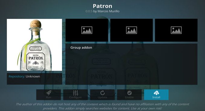 Patron Addon Guide - Kodi Reviews