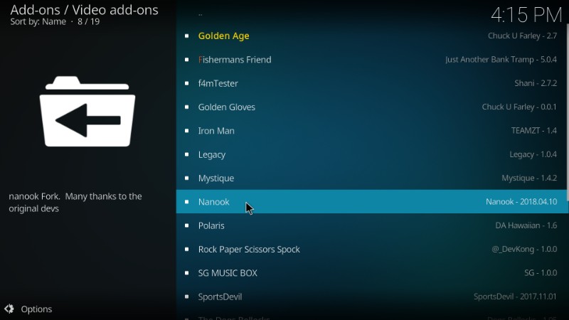 where to find Nanook kodi addon