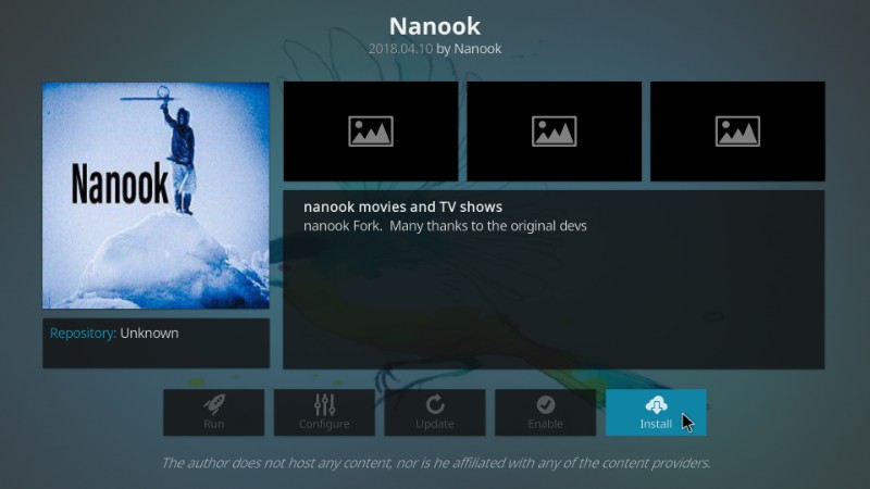 how to install Nanook kodi addon