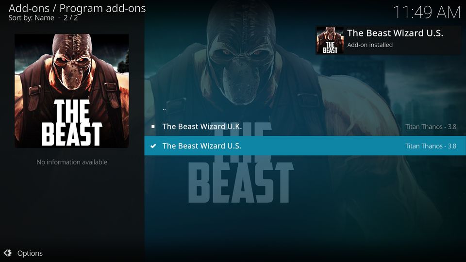 the beast kodi build