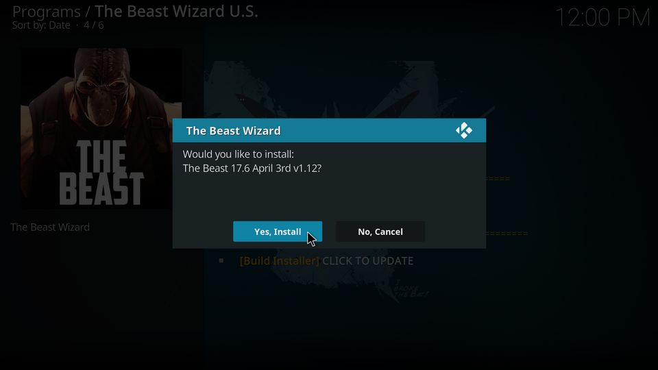 how to install the beast on kodi