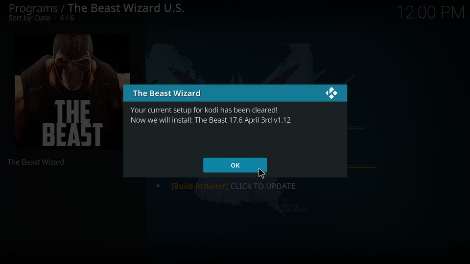 install the beast on kodi