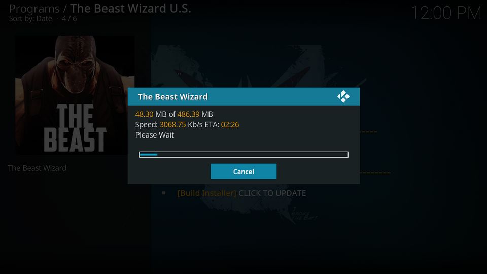 download the beast kodi build