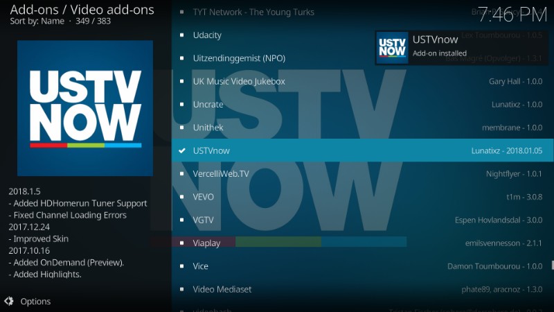 ustvnow kodi addon