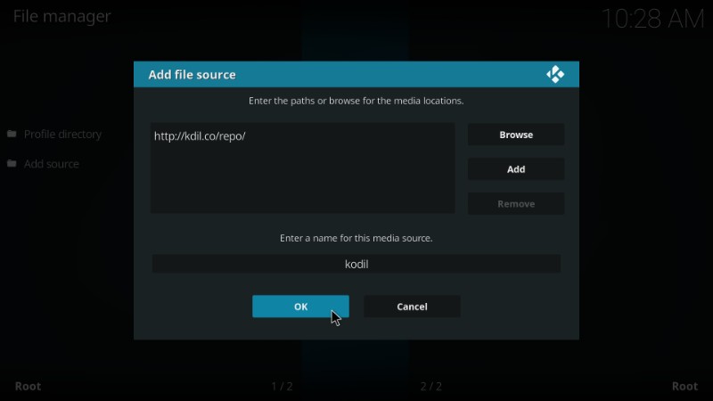 add kodil repo on kodi