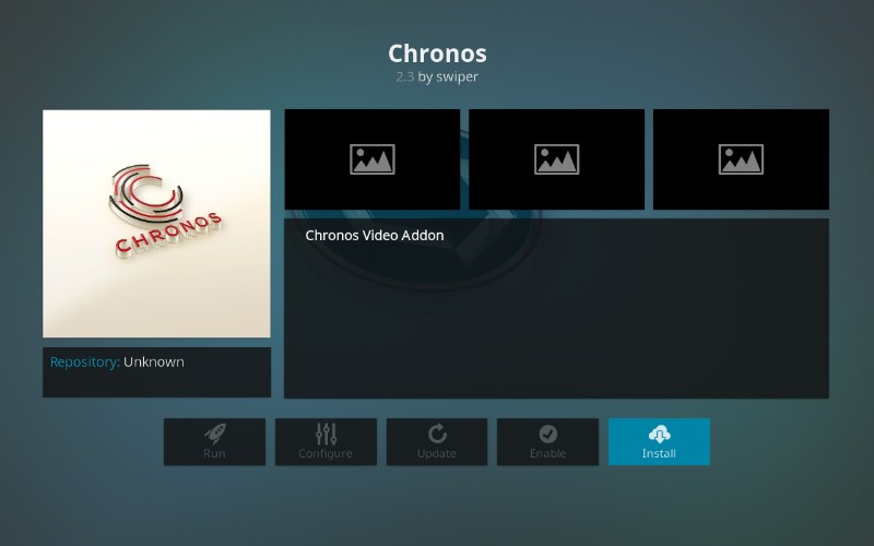 how to install Chronos on kodi