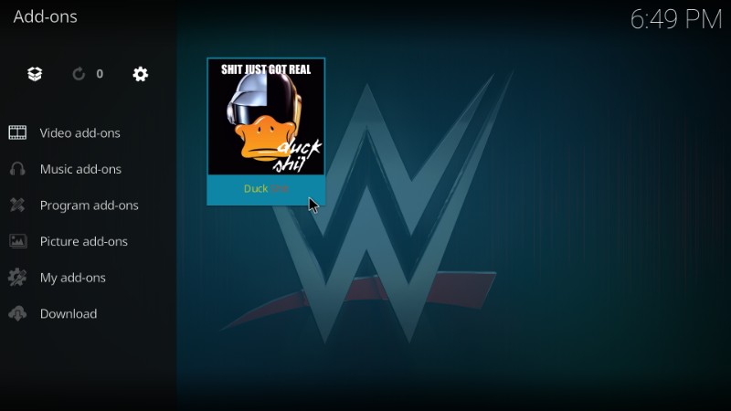 how to install duck shit kodi addon