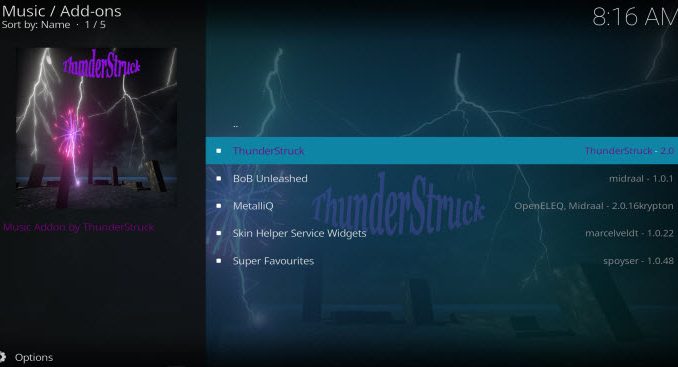 ThunderStruck Addon Guide - Kodi Reviews