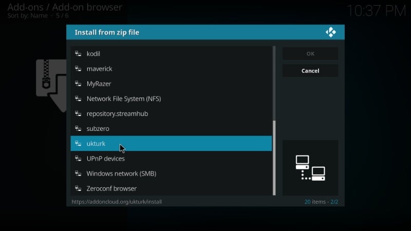 install uk turks on kodi