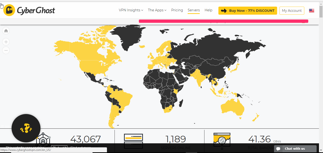 CyberGhost VPN Servers Network