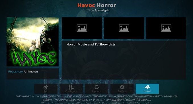 Havoc Horror Addon Guide - Kodi Reviews