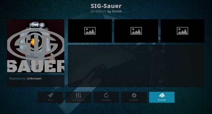 SIG-Sauer Addon Guide - Kodi Reviews