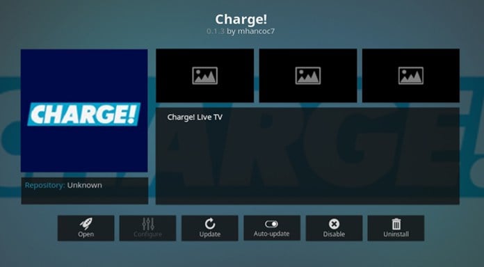 Charge Kodi Addon