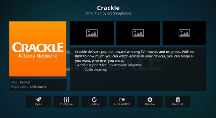 Crackle Kodi Addon