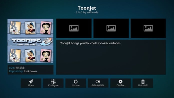 Toonjet Kodi Addon