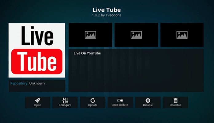 Live Tube Kodi Addon