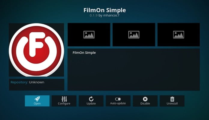 FilmON Simple Kodi Addon