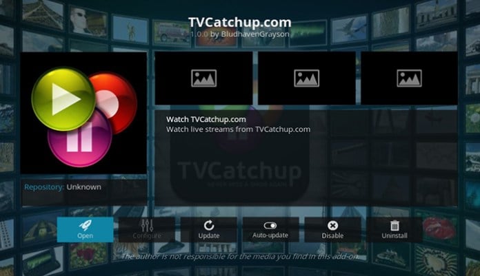 TVCatchup Kodi Addon