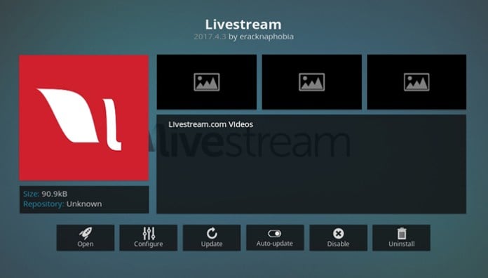 Livestream Kodi Addon