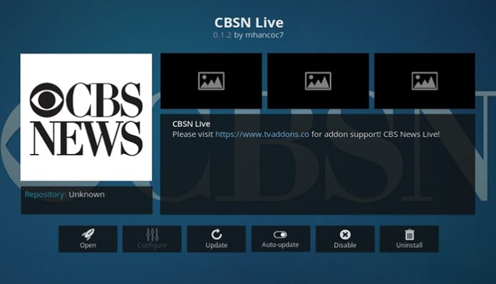 CBSN Live Kodi Addon