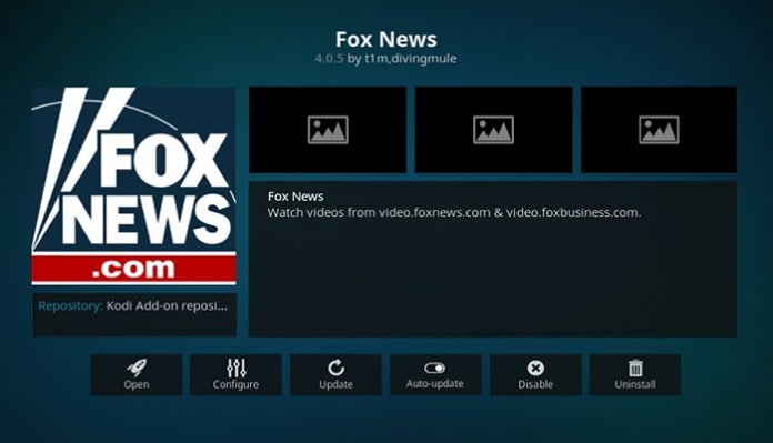 Fox News Kodi Addon