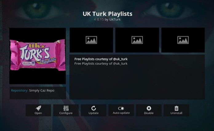 UK Turk Playlists Kodi Addon