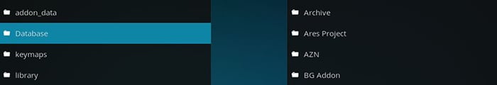 Kodi Database Folder