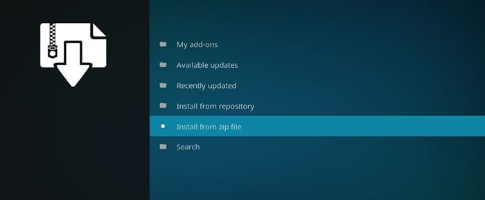 Kodi Install from ZIP File