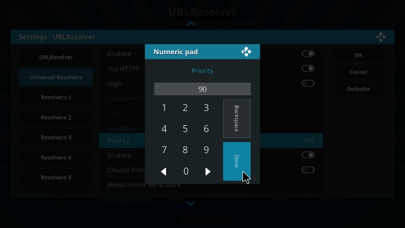 real debrid kodi url resolver settings