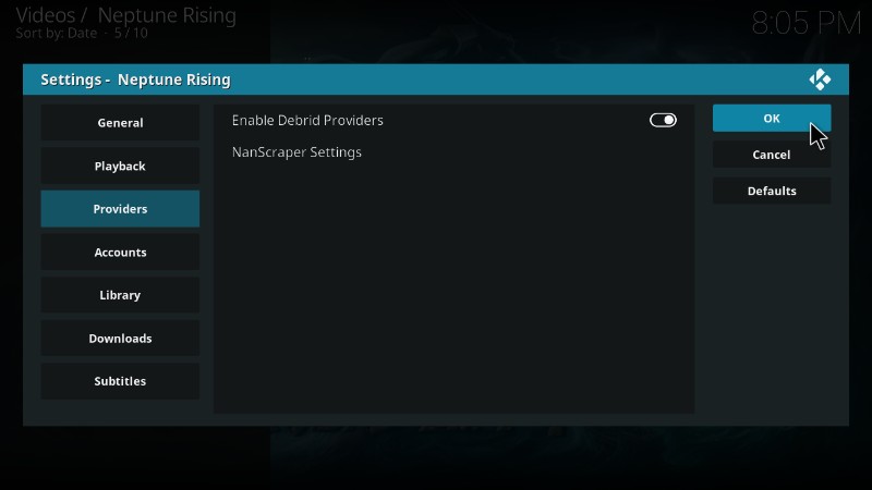 use real debrid with neptune risking kodi addon