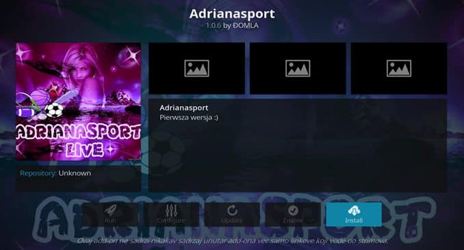 Adrianasport Addon Guide - Kodi Reviews