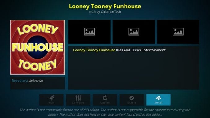 Looney Tooney Funhouse Addon Guide