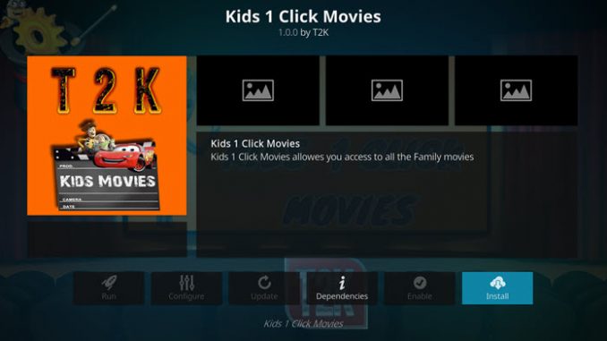 Kids1 Click Movies Add-on Guide