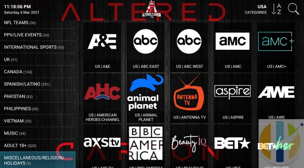 Altered Carbon Channels 1