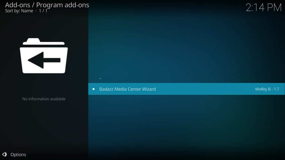 Select Badazz Media Center Wizard 2.