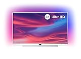 Philips 55PUS7304/12 55-Inch 4K UHD Android Smart TV with Ambilight and HDR 10+, Compatible with Alexa - Bright Silver (2019/2020 Model)