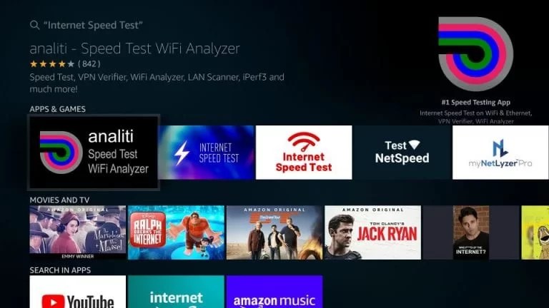 test internet speed on Firestick