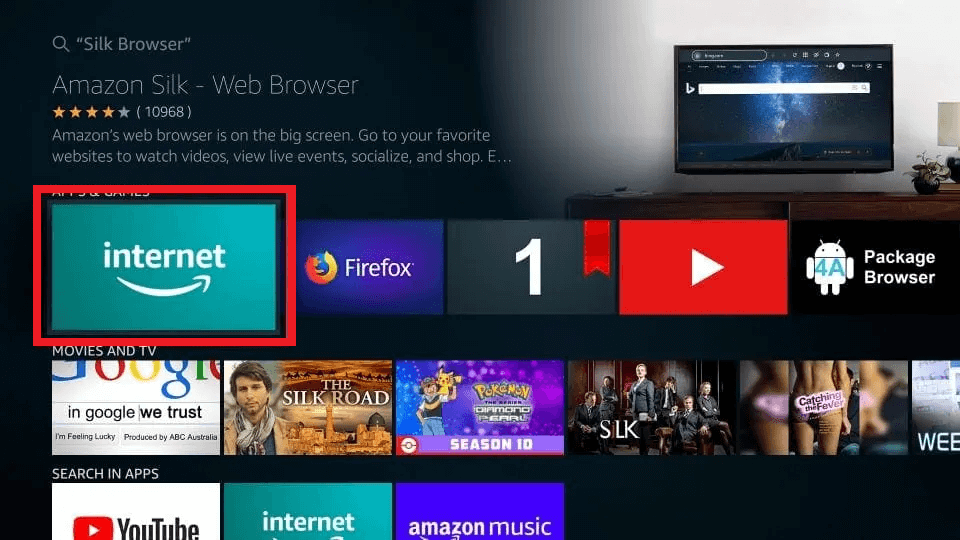 Get Amazon Silk Browser on Firestick to watch the Channel 4 content online